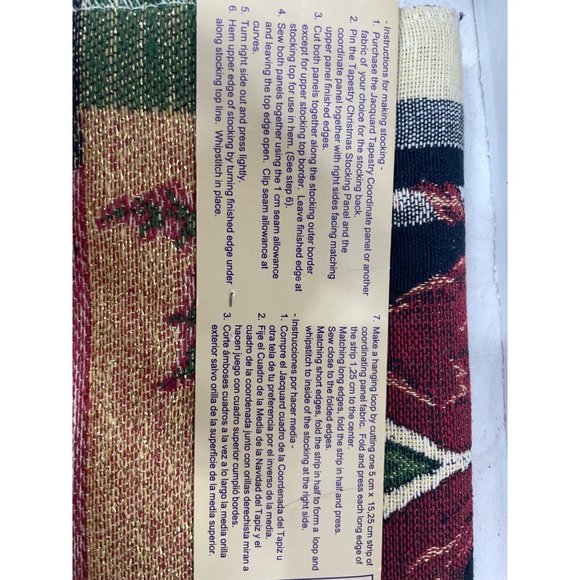 Old World Santa 13”x18” Tapestry Christmas Stocking Panel - Picture 6 of 7